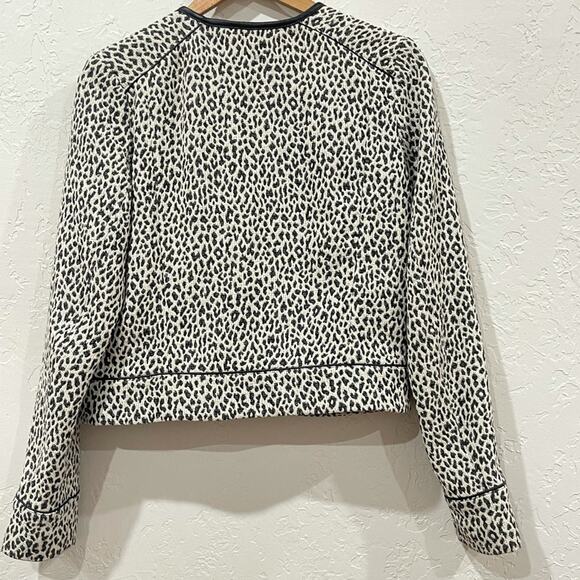 Joie Pattyn Animal Print Moto Jacket Size Large - Picture 9 of 9